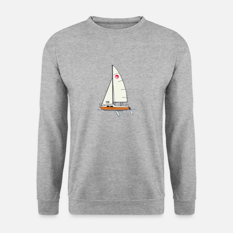 FAM orange 2 Fenster - Unisex Pullover - Weißgrau meliert