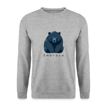 American black bear - Unisex Sweatshirt - salt & pepper - Front - Alina (178cm) & Michal (187cm)