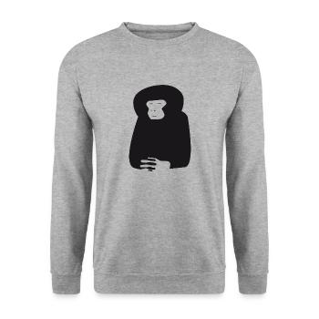 PENSO II - Unisex Pullover - Weißgrau meliert - Vorne - Alina (178cm) & Michal (187cm)