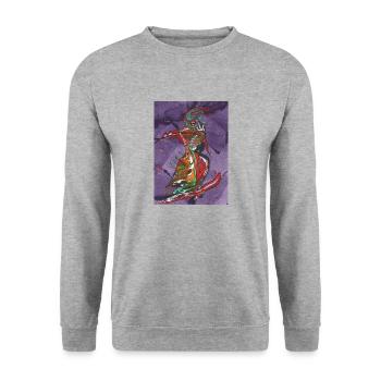 FUNtasie - Unisex Sweatshirt - salt & pepper - Front - Alina (178cm) & Michal (187cm)