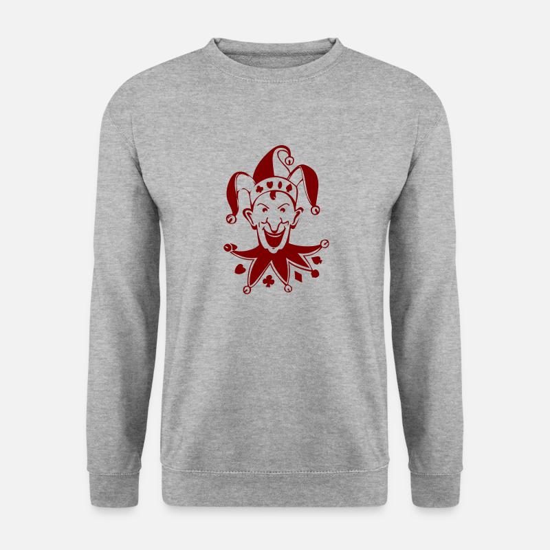 bad joker - Unisex Pullover - Weißgrau meliert