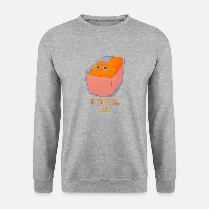 Purrfekte Passform - Unisex Pullover - Weißgrau meliert
