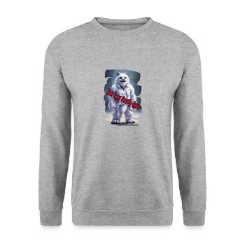 Monster 28 - Unisex Pullover - Weißgrau meliert - Vorne - Alina (178cm) & Michal (187cm)