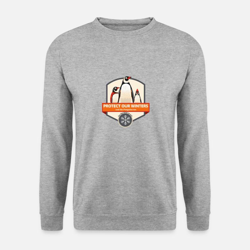 Schützen Sie unsere Winter - Unisex Pullover - Weißgrau meliert