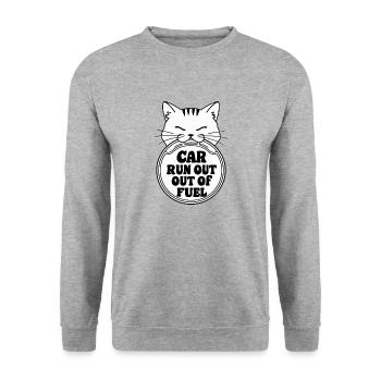 Car Run Out Of Fuel - Unisex Sweatshirt - salt & pepper - Front - Alina (178cm) & Michal (187cm)