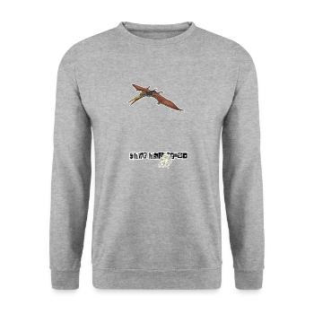 Pterosaurs // Illustration - Unisex Sweatshirt - salt & pepper - Front - Alina (178cm) & Michal (187cm)