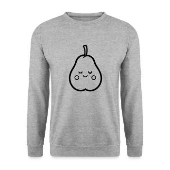 pear - Unisex Sweatshirt - salt & pepper - Front - Alina (178cm) & Michal (187cm)