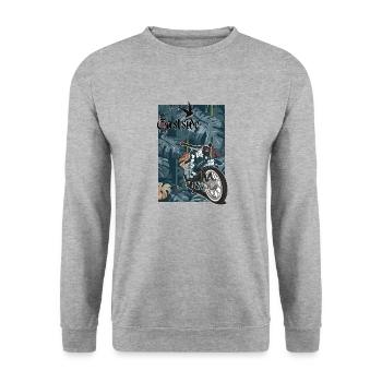 Schwalbe KR51/1 // Illustration - Sweat-shirt Unisexe - gris chiné - Devant - Alina (178cm) & Michal (187cm)