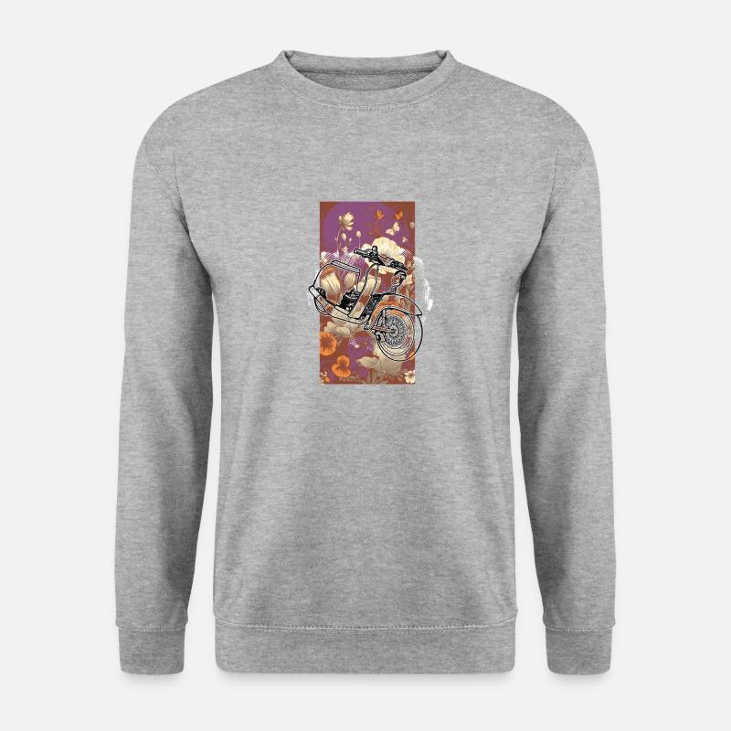 Schwalbe (Outline) // Illustration - Unisex Pullover - Weißgrau meliert