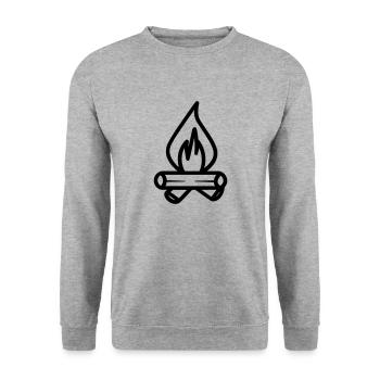 Feu de camp - Sweat-shirt Unisexe - gris chiné - Devant - Alina (178cm) & Michal (187cm)