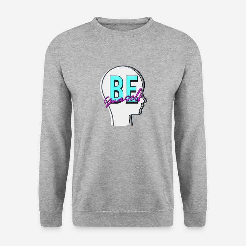 Be yourself - Unisex Pullover - Weißgrau meliert