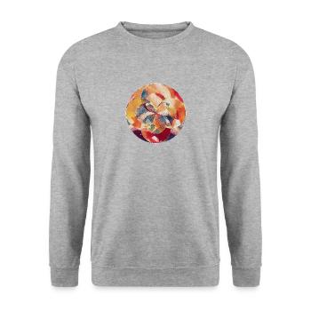Cercle Résumé - Sweat-shirt Unisexe - gris chiné - Devant - Alina (178cm) & Michal (187cm)