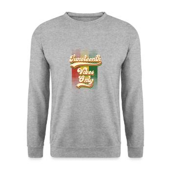 Juneteenth Black History Day Pride Gift - Unisex Sweatshirt - salt & pepper - Front - Alina (178cm) & Michal (187cm)