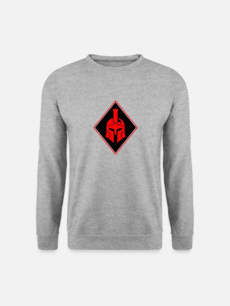 Spartan Helmet Logo Gladiator - Unisex Sweatshirt - salt & pepper