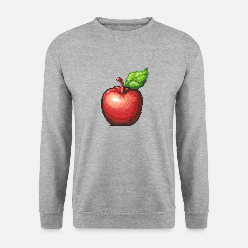 Apple Pixel Icon - Unisex Sweatshirt - salt & pepper