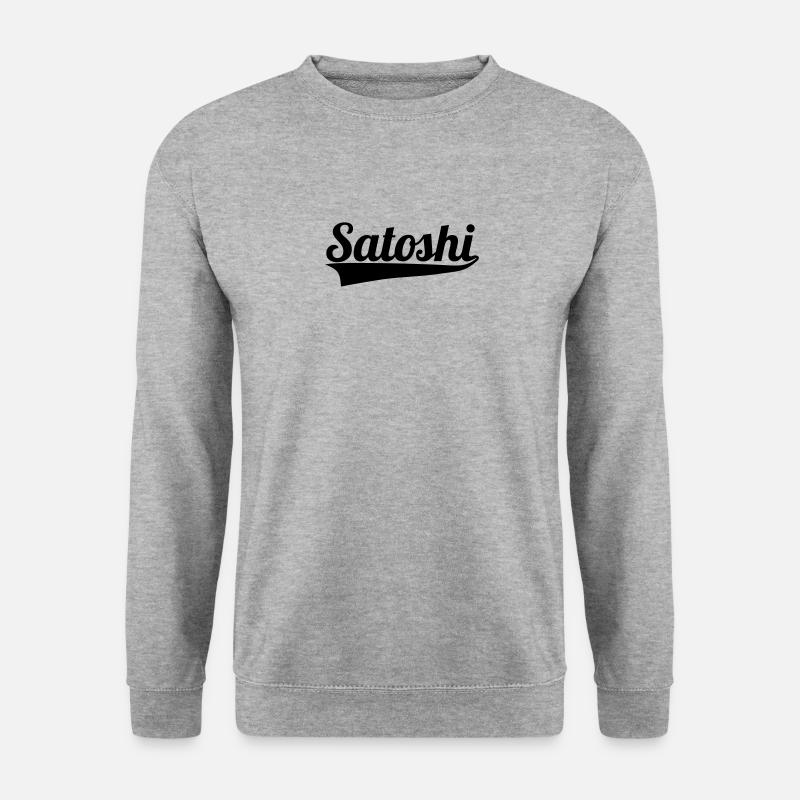 Satoshi Nakamoto - Unisex Pullover - Weißgrau meliert