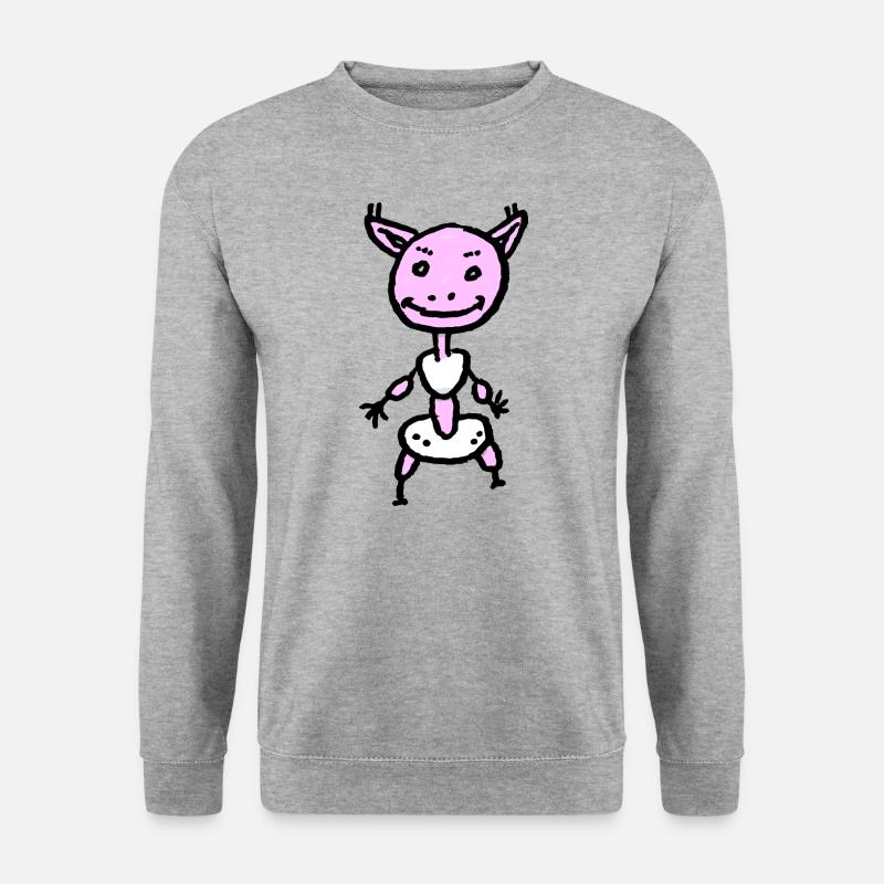 Monster Baby - Unisex Pullover - Weißgrau meliert