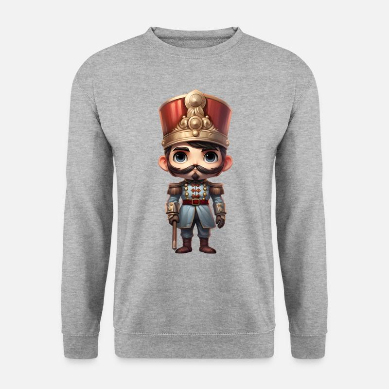 Nussknacker - Unisex Pullover - Weißgrau meliert