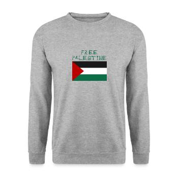 Palestine libre Gaza Shirt cadeau Palestine - Sweat-shirt Unisexe - gris chiné - Devant - Alina (178cm) & Michal (187cm)