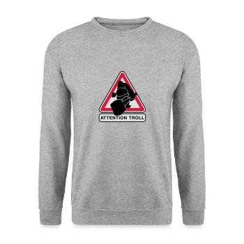 Troll - Sweat-shirt Unisexe - gris chiné - Devant - Alina (178cm) & Michal (187cm)