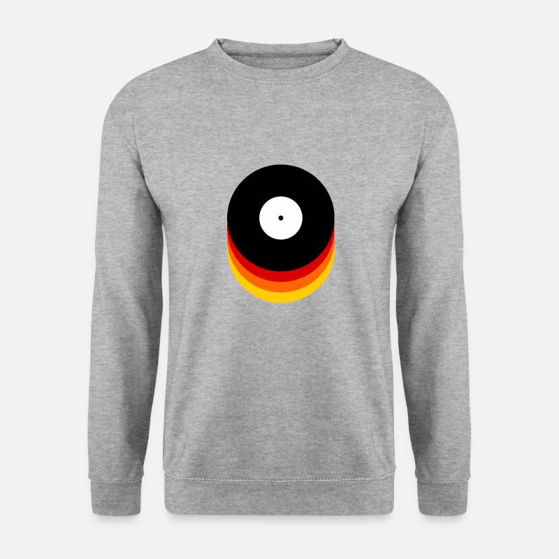 Schallplatte - Unisex Pullover - Weißgrau meliert