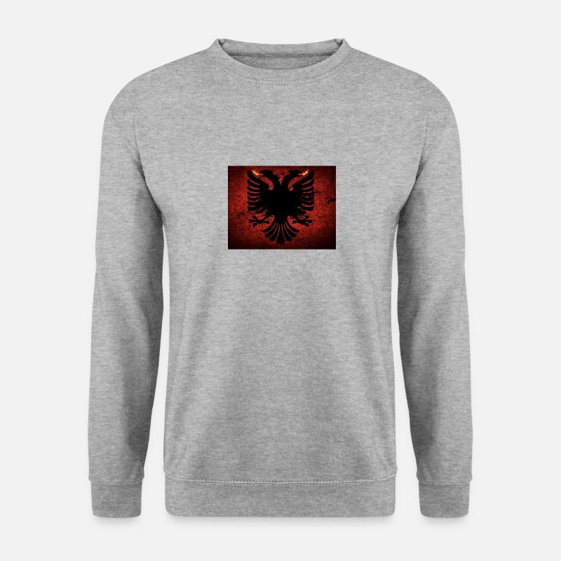 Albanische T-Adler - Unisex Pullover - Weißgrau meliert