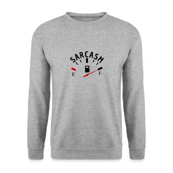 Sarcasm lustige sprüche - Unisex Pullover - Weißgrau meliert - Vorne - Alina (178cm) & Michal (187cm)