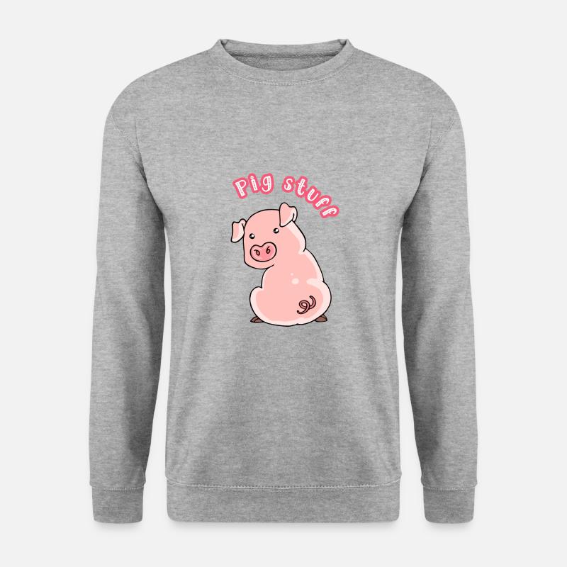 Schwein Zeug - Unisex Pullover - Weißgrau meliert