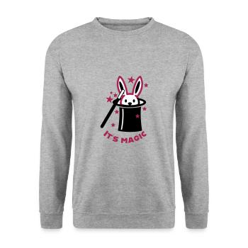 It s magic - Unisex Sweatshirt - salt & pepper - Front - Alina (178cm) & Michal (187cm)