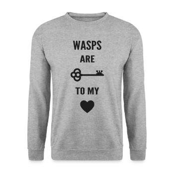 Wasps are the key to my heart - Unisex Sweatshirt - salt & pepper - Front - Alina (178cm) & Michal (187cm)