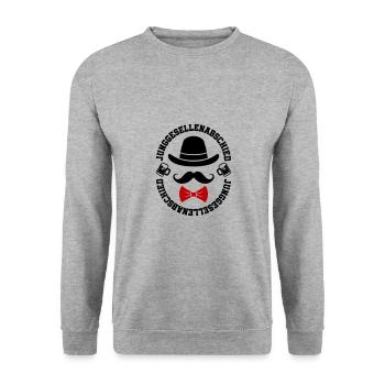 Junggesellenabschied Polterabend - Unisex Pullover - Weißgrau meliert - Vorne - Alina (178cm) & Michal (187cm)