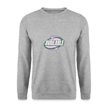 Available - Unisex Pullover - Weißgrau meliert - Vorne - Alina (178cm) & Michal (187cm)