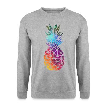 Rainbow pineapple - Unisex Sweatshirt - salt & pepper - Front - Alina (178cm) & Michal (187cm)