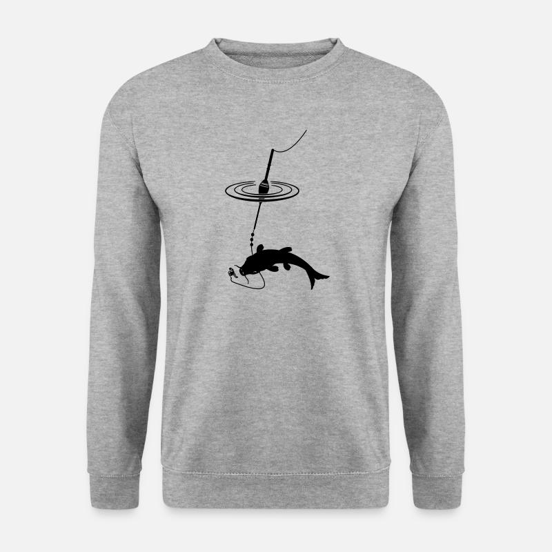 Schwimmen Sie in Wasserfischen - Unisex Pullover - Weißgrau meliert