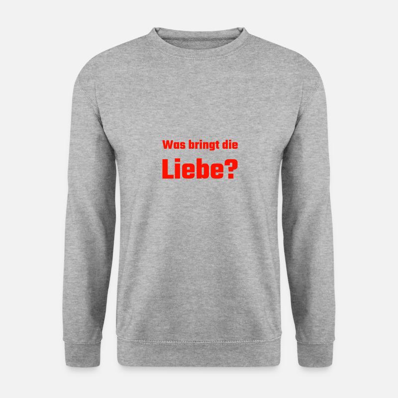 Single Liebe Love - Unisex Pullover - Weißgrau meliert