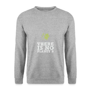 Fridays for Future - There is no Planet B - Unisex Sweatshirt - salt & pepper - Front - Alina (178cm) & Michal (187cm)