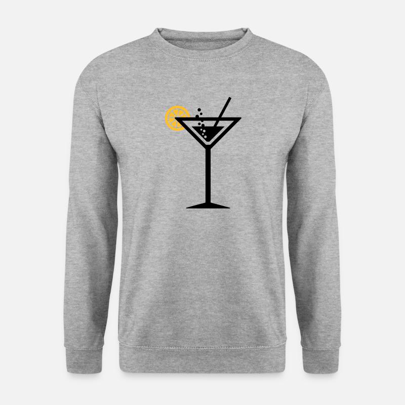 Cocktail - Unisex Pullover - Weißgrau meliert