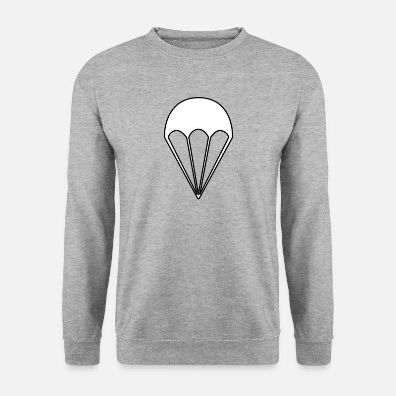 Fallschirm - Unisex Pullover - Weißgrau meliert