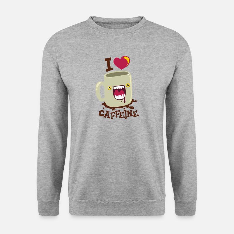 Coffee pot loves caffeine - Unisex Sweatshirt - salt & pepper