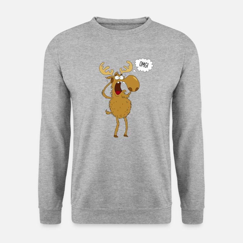 Frightened Moose - Unisex Sweatshirt - salt & pepper