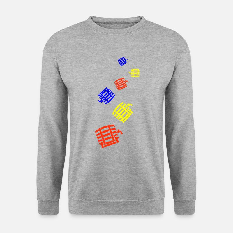 Bierfass Icon Symbol - Unisex Pullover - Weißgrau meliert