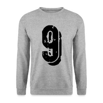 Maillot à 9 chiffres - Sweat-shirt Unisexe - gris chiné - Devant - Alina (178cm) & Michal (187cm)