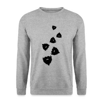 Symbole de barbe - Sweat-shirt Unisexe - gris chiné - Devant - Alina (178cm) & Michal (187cm)