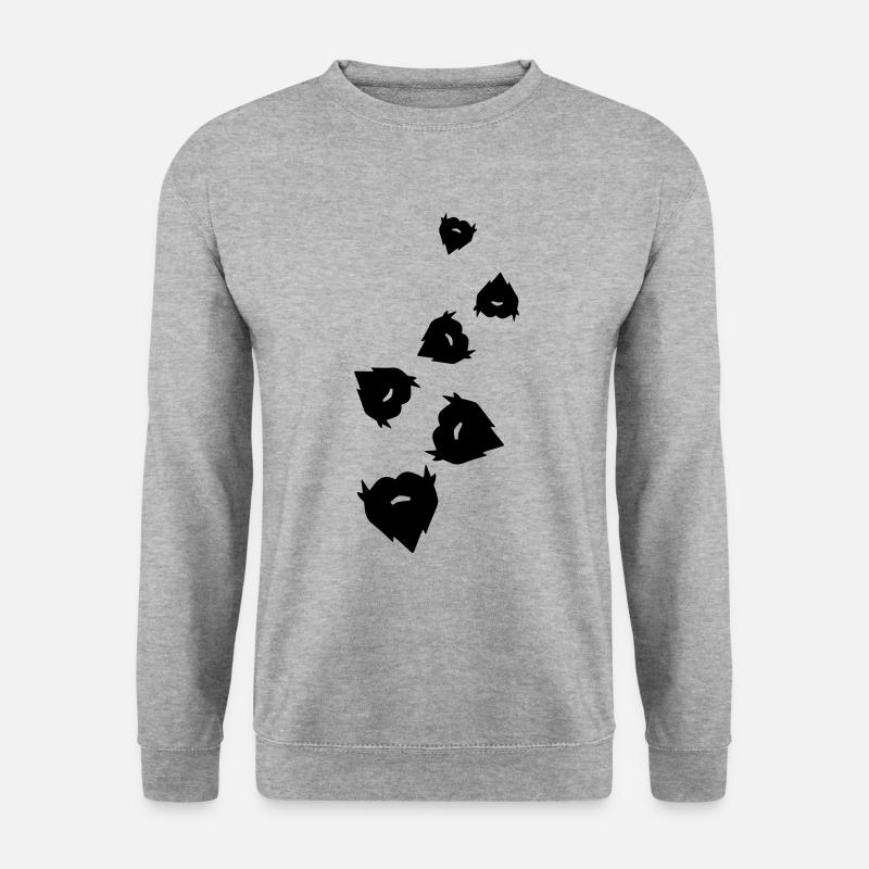 Bart symbol - Unisex Pullover - Weißgrau meliert