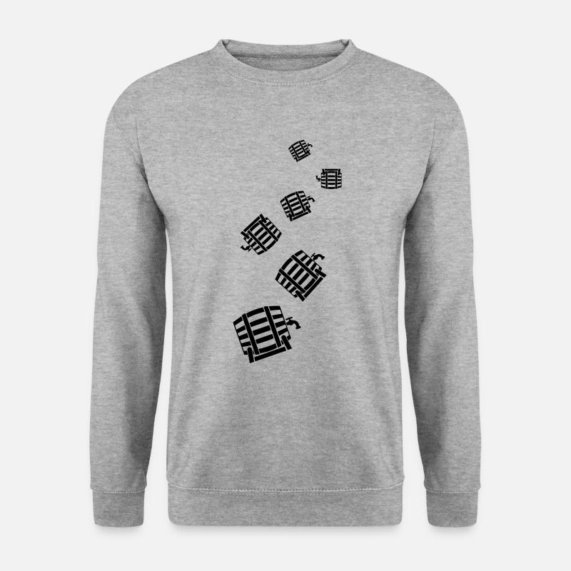 Bierfass Icon Symbol - Unisex Pullover - Weißgrau meliert