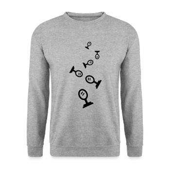 Mirror Icon Silhouette - Unisex Sweatshirt - salt & pepper - Front - Alina (178cm) & Michal (187cm)