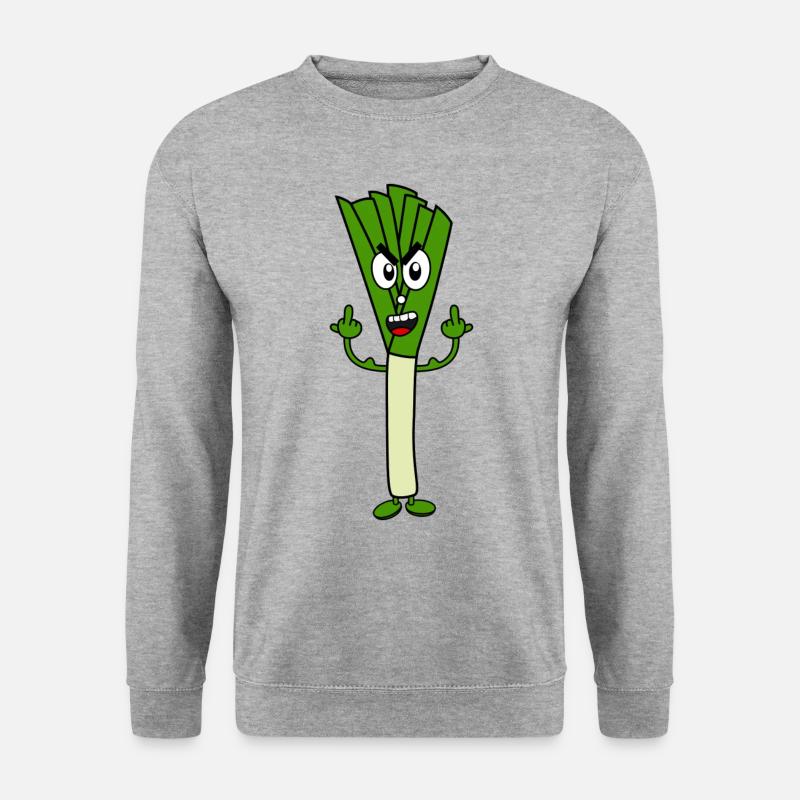 Funny leeks with muscles - Unisex Sweatshirt - salt & pepper