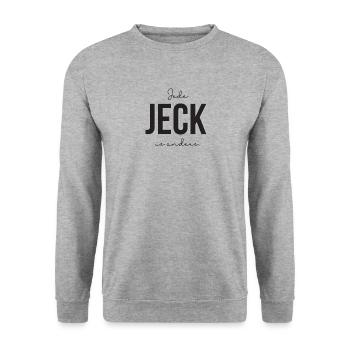 Cologne • Cadeau • Jeck • Kölsch • Loi fondamentale - Sweat-shirt Unisexe - gris chiné - Devant - Alina (178cm) & Michal (187cm)