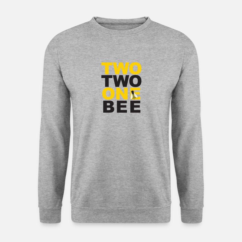 221BEE - Unisex Pullover - Weißgrau meliert
