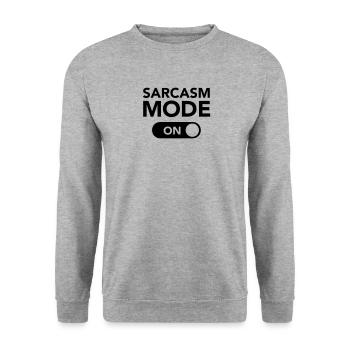 Sarcasm Mode (on) - Unisex Sweatshirt - salt & pepper - Front - Alina (178cm) & Michal (187cm)
